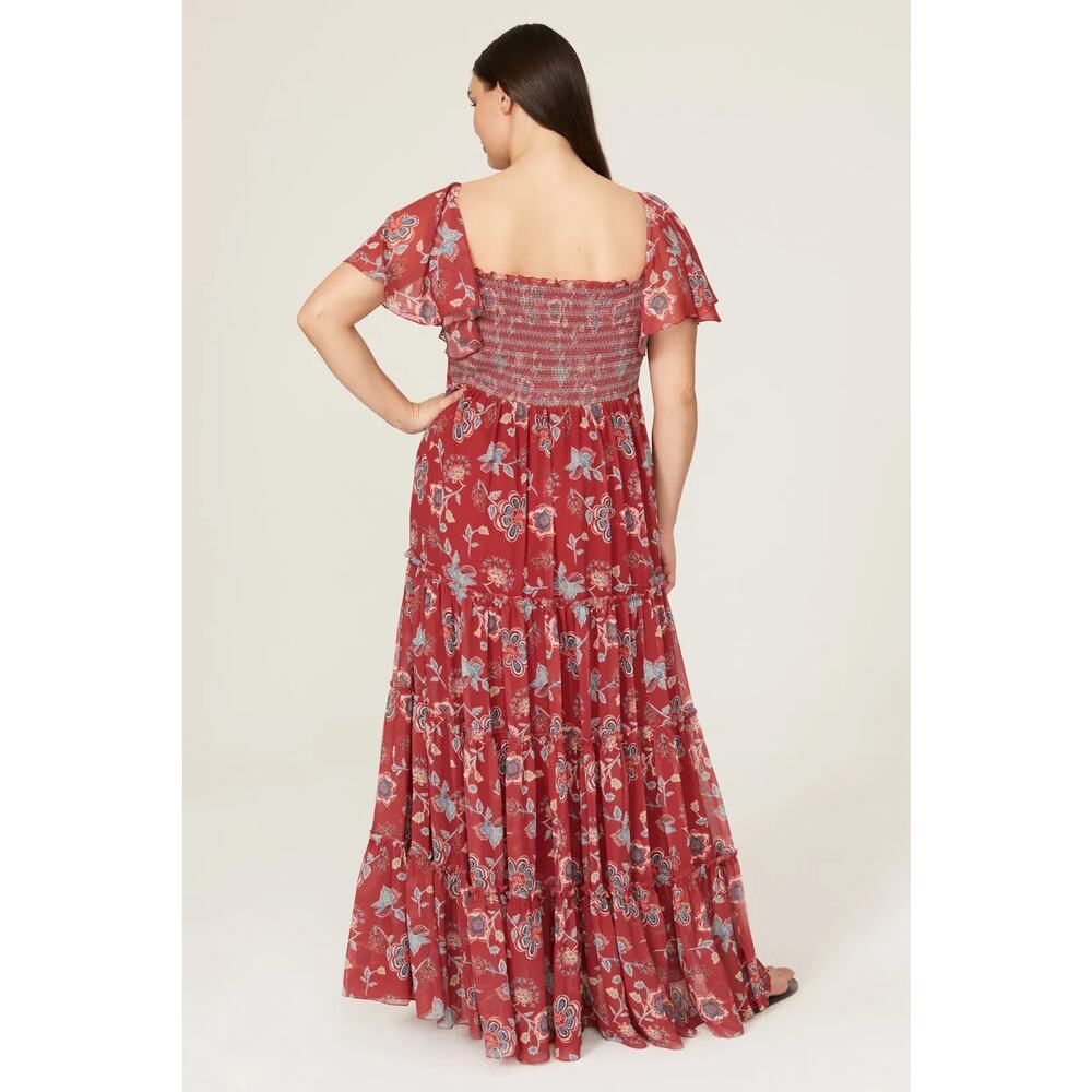 Sachin & Babi Red Floral Kara Maxi‎ Dress Size 12 - Picture 4 of 14